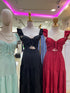 Flutter Sleeves Hollow Out Long Tiered Maxi Dress